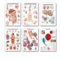 Human Body Organs Chart Poster Map Silk Painting Wall Pictures for Medical Education Doctors Office Classroom Home Decor. 