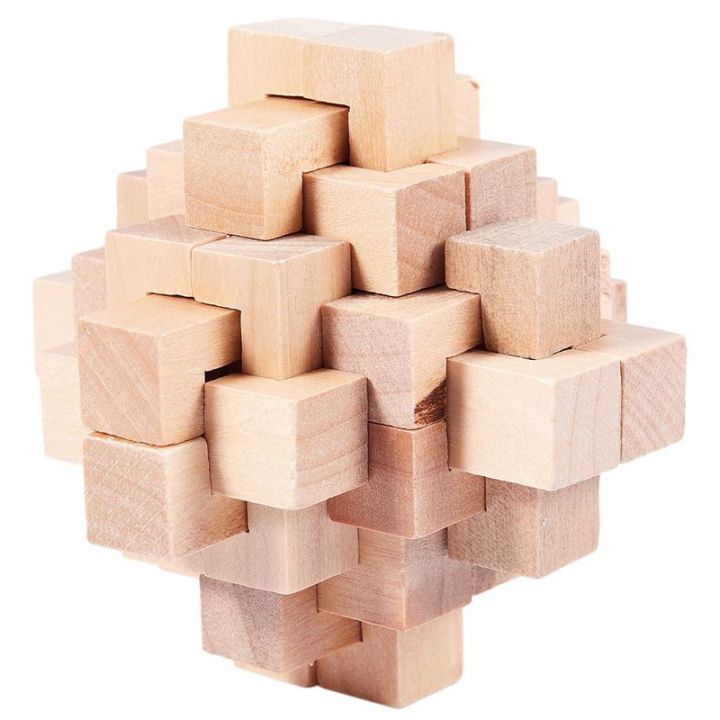 2pcs%20Wood%20Puzzle%20Brain%20Teaser%20Toy%20Games%20:1pcs%20Interlocking%20Puzzle%20&%201pcs%20Tetrakaidecahedron%20Lock%20Logic%20Puzzle%20Tik%20Tok%20-%20Image%208