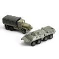 1/72 4D Assembly Military Vehicle Model M35 Truck Hummer M3 Armored Vehicles Building Kit Toy WW2 Soldier Models Gift.