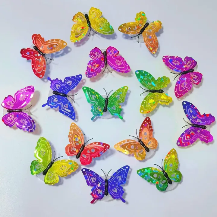 PVC LED 3d butterfly Wall Sticker for Wall Decoration and Wedding ...