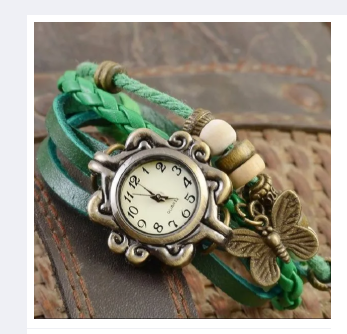 Ladies Bracelet Type Wrist Watch - Green