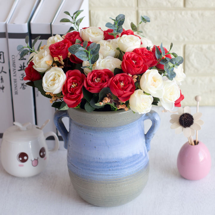 1%20Bouquet%2010%20Head%20Pretty%20Artificial%20Flower%20Leaf%20Wedding%20Art%20Home%20Room%20Decoration%20-%20Image%208