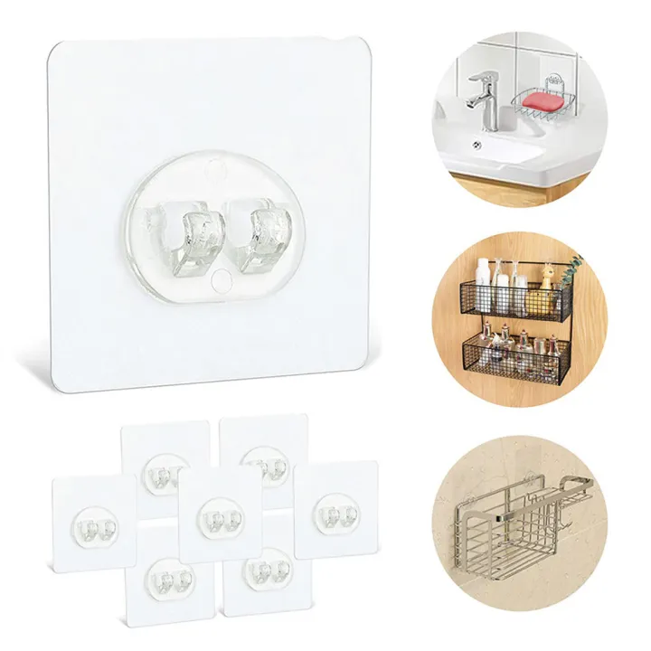 Adhesive%20Hook%20Replacement%20Strong%20Sticker%20Hook%20for%20Bathroom%20Corner%20Shelf%20Soap%20Dish%20No%20Drilling%20Organizer%20New%205/10PCS%20Shower%20Caddy%20-%20Image%203