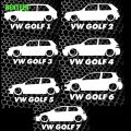 car sticker for Volksagen golf7 golf 6 golf5 golf4 golf3 golf2 golf1 mk1 mk2 mk3 mk4 mk5 mk6 mk7. 