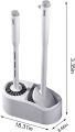 Round and Flat Toilet Cleaning Brush with Stand.