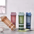 450ml  Whey Protein Powder Shaker Bottles Spring Shaker Cup Gym Three Layers Shaker Protein Milk Shaker Sport Water Bottles. 