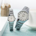 Feiwo Cross border Foreign Trade New Large dial Glow Steel Band Elderly Couple Watch Waterproof Quartz Watch Men's Watch.