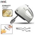 Scarlett - Electric Egg Beater and Mixer for Cake Cream - White. 