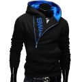 Cotton Long Sleeve Hoodie for Men - Black and Blue - Hoodie For Men - Hoodie - Hudi For Men.