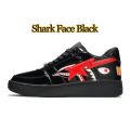 luxury designer running shoes platform low sneakers bapesta Patent Leather Shark black white red men women outdoor sport trainer.