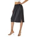 Women's Half Slips Elastic Waist Solid Color Satin Underskirt Lace Trim Skirt for Under Dresses Female Bottoming Underskirt.