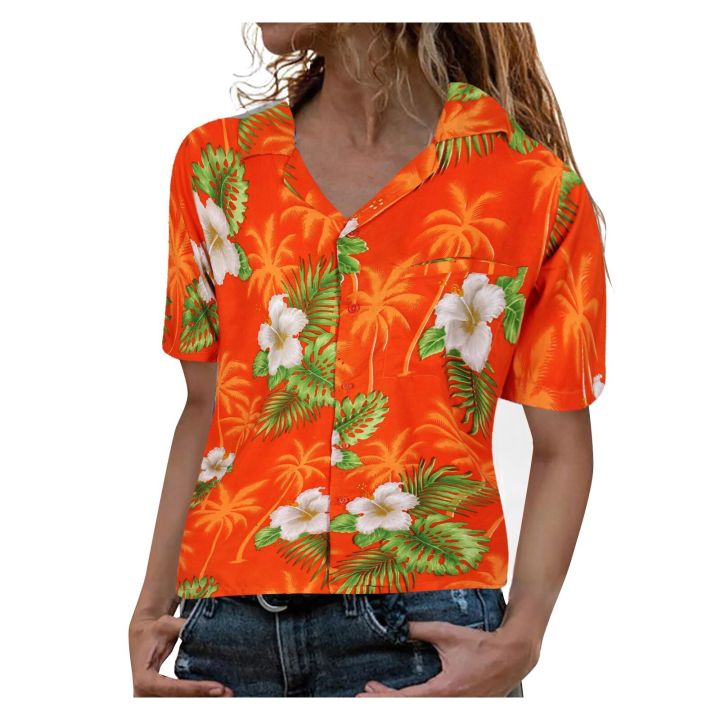 2022%20Summer%20Flower%20Leafs%20Printed%20Hawaiian%20Shirts%20Women%20Short%20Sleeve%20Beach%20Shirts%20Casual%20Holiday%20Party%20Vacation%20Blouse%20Tops%20Tee%20-%20Image%207