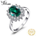 925 Sterling Silver Red Ruby Light Emerald Princess Na Artificial Green Jewelry Palace Diana Ring Engagement Ring Women's Ringcosplay.