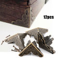 12pcs Angle Bracket Corner Protector Corner Code Decorative Bracket Corner Fittings With Screws Jewel Box Picture Frame Retro. 