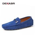 Handmade Men Loafers Leather Casual Shoes Comfortable Soft Driving Shoes Warm Plus Office Moccasins.