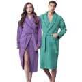 Soft Waffle Knit Shawl Robe – Lightweight Travel-Friendly Bathrobe.