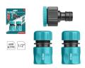 TOTAL 3pcs Hose Quick Connectors Set (Suitable for all TOTAL High Pressure Washers) THWS030301. 