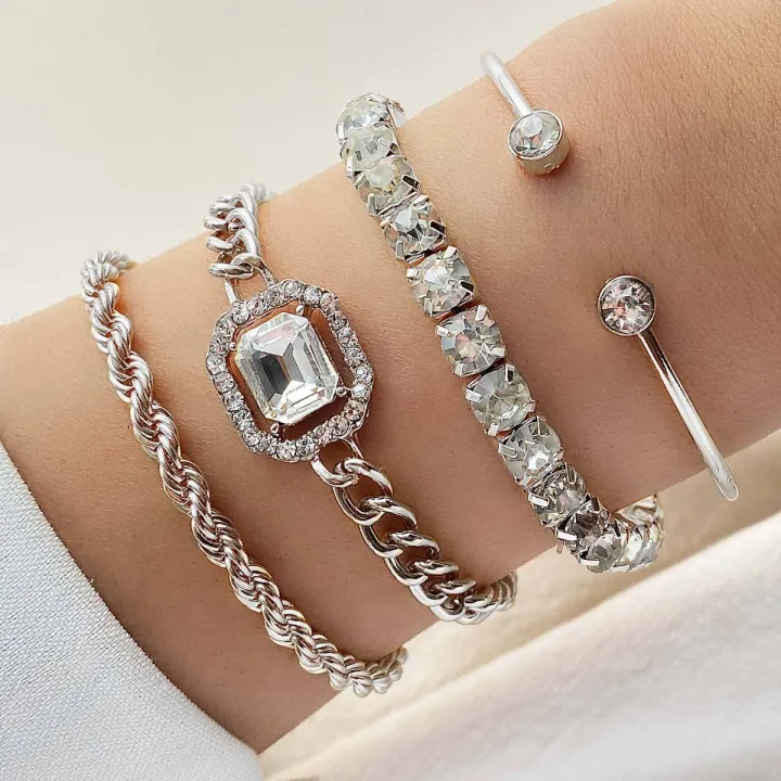 4Pcs/set%20Retro%20Bracelet%20for%20Women%20Girls%20Crystal%20Shiny%20Adjustable%20Opening%20Chain%20Bracelets%20Punk%20Bangle%20Charm%20Bracelets%20Jewelry%20Gift%20-%20Image%202
