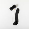 China Yuki Comfortable and cool daisy ice silk transparent socks for women.