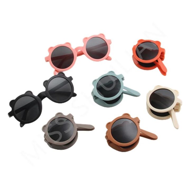 Baby%20Bear%20Folding%20Children%20Sunglasses%20Girl's%20Simple%20Matte%20Glasses%20Frame%20Boy%20Kids%20Cute%20Sun%20Protection%20Eyeglasses%20Foldable%20Eyewear%20-%20Image%202