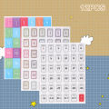 Simple 365 Days Payment Stick Account Notebook Sticker Full Year Calendar Sticker Index Tab Reminder Sticker Decor Stationery. 