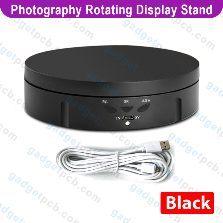 Motorized Rotating Display Stand, 360 Degree Rotating Turntable for Photography Products Display, Product Photoshoot Rotatable Display Stand