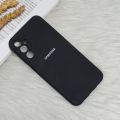 Samsung Galaxy S23, Slim Fit Silky And Soft Touch Finish Silicone Matte Finish TPU - Black (With Logo). 
