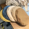 Cotton Women Berets French Vintage Octagonal Cap Artist Streetwear Elegant Lady Painter Hat Soild Color Fashion Girl Beanies. 