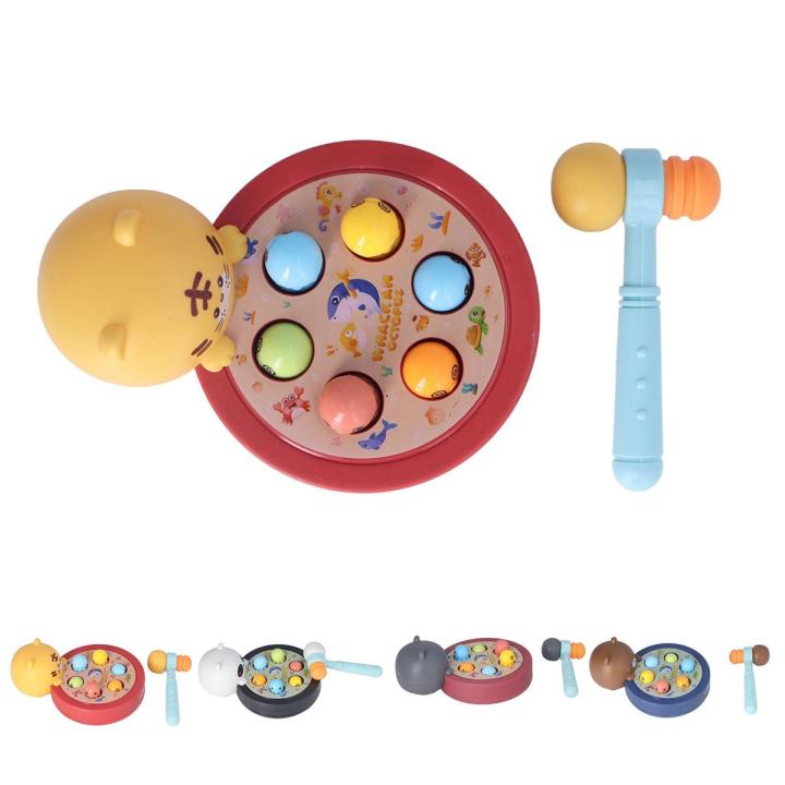 Kids Whack A Mole Game Toy Kids Pounding Toy Color Cognition Interactive with Hammer for over 3 Years Old