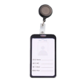 Metal Black ID Card Holder with Retractable Clip Badge Reel - Contains enduring appeal and value - Creative and unique design elements. 