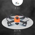 F187 Dual HD Camera Drone Obstacle Avoidance Optical Mini Quadcopter Drone With HD Lens Real Time Map & App Control For All Ages Double Battery.