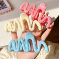 Dopamine Creamy Color Geometry Wave Line Back Head Hair Claw Hair Claw Clip Mystic.