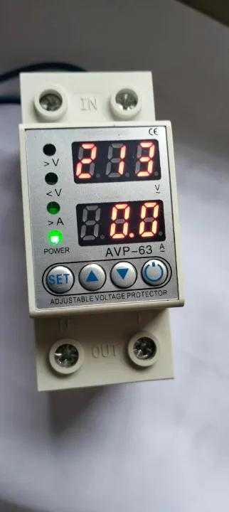 63A%20230V%20adjustable%20over%20voltage%20Under%20voltage%20reclosing%20protector%20relay%20limit%20over%20current%20protection%20dual%20digital%20display%20-%20Image%202