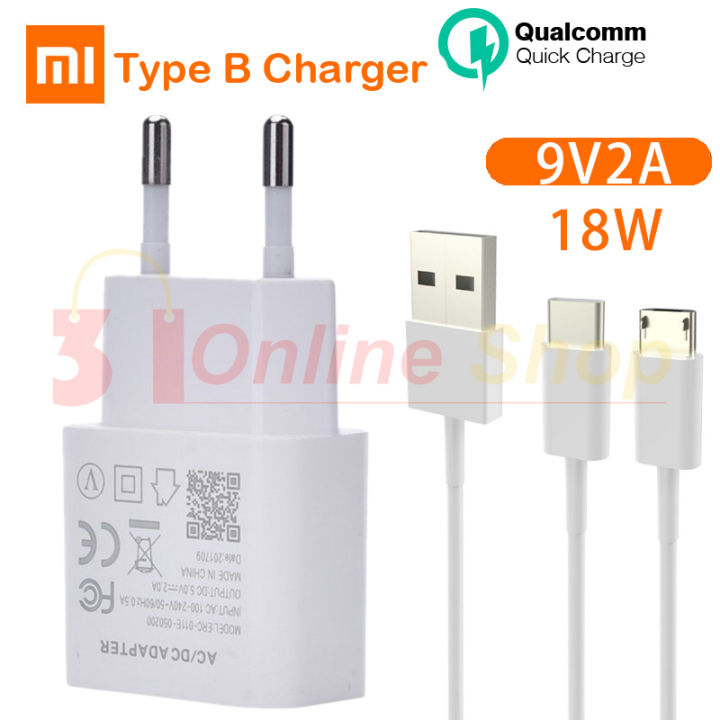 MI phones Fast Charger For 18W Micro usb Type-B Charger Support Quick  Charging Adapter Type-B Charger - Main Image