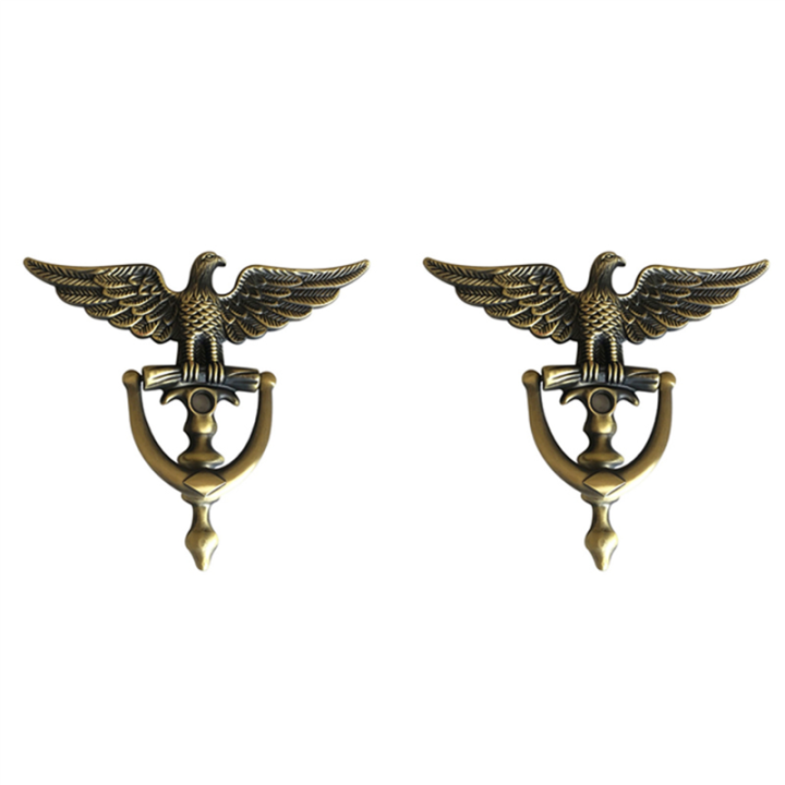 2X Antique Door Knocker Eagle Head Door Knocker for Front Door Home Decor Ring Furniture Handle Hardware Knocker