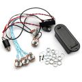 NCANRUI 3 Band EQ Preamp Circuit Guitar Dual Potentiometer for Active Bass Guitar Pickup 5 Control Knobs Guitar Pickup Control.
