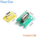 Vertical USB MiCroUSB Micro USB 2.0 Female Head A Connector 2.54mm PCB Converter Adapter Breakout Board 180 Degree Vertical.