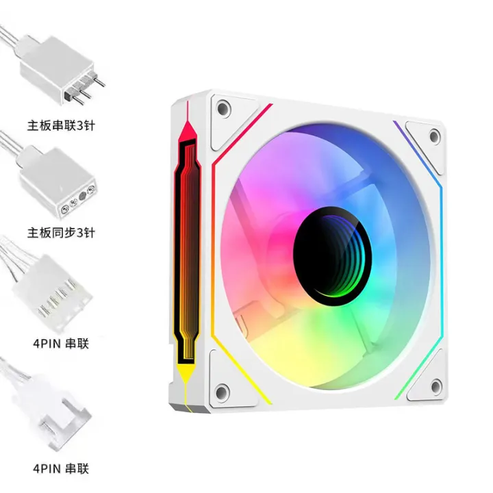 Prism%204th%20generation%20desktop%20computer%20mainframe%20cooling%2012CM%20Shenguang%20synchronous%20ARGB%20fan%20white%20-%20Image%204