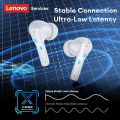 Lenovo GT100 True Wireless Gaming Earbuds – Bluetooth 6.0,38 ms Ultra-Low Latency,AI Noise-Cancelling Quad-Mic,23 h RGB LED Case.