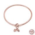 Bracelet Silver 925 Original 17-20CM Star Moon Sun Four Leaf Clover Green Zircon Bracelets Fit DIY Charms Birthday Jewelry Gifts.