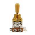 Metric 3 Way Short Straight Guitar Toggle Switch Pickup Selector For Gibson Epiphone Les Paul Electric Guitar,Gold & beige(Pack Of 2). 