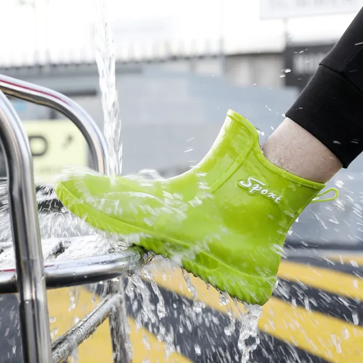 German%20Rain%20Boots%20Men's%20Fashion%20Short%20Rain%20Boots%20Women's%20Rubber%20Boots%20Shoe%20Cover%20Wear-Resistant%20Non-Slip%20Waterproof%20Shoes%20Rubber%20Shoes%20Kitchen%20Water%20Shoes%20-%20Image%204