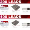 200Pcs/Box Flat Lead 2B 1.8 mm Holder Pen Mechanical Pencil for Draft Drawing Art Sketching Calligraphy Marking Lead School.