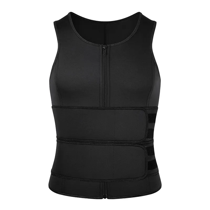 Sauna Waist Trainer Vest for Men Weight Loss Sweat Vest Double