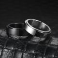 Anti Stress Anxiety Fidget Spinner Couple Rings For Lovers Rotating Stainless Steel Wedding Band Rings Jewelry Anillo. 