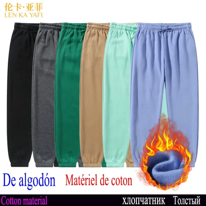 Pants%20Men's%20Trousers%20Winter%20Jogging%20Sweatpants%20Joggers%20Women%20Fleece%20Brown%20Cotton%20Black%20Plain%20Casual%20Fashion%202022%20-%20Image%203