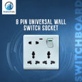 Universal Wall Switch Socket - 8 Pin Universal Socket- Only Socket.