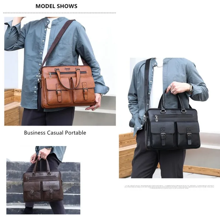 JEEP%20BULUO%20Briefcase%20Bags%20For%20Men%20Business%20Fashion%20Office%20Work%20Handbags%20Famous%20Brand%20New%20Design%20Men's%20Briefcase%2013.5'%20Laptop%20Bag%20-%20Image%207