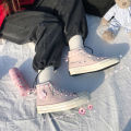 Cherry Pink Shoes High-Top Canvas Shoes for Women2022Years of the New SummerinsTrendy Versatile Student Cute Sneakers. 