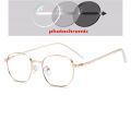 Anti-blue Light Anti-radiation Computer Prescription Glasses Frame Women Metal Rose Gold Short-sight Eyewear 0 -0.5 -0.75 To -6.